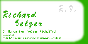 richard velzer business card